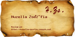 Huzella Zsófia névjegykártya